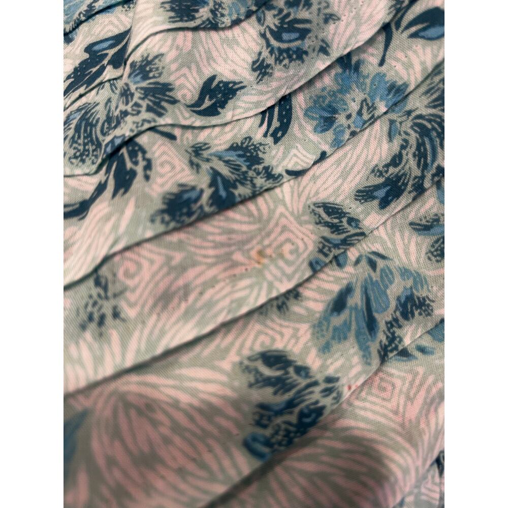 Poupette St Barth Blue Floral Ruffle Wrap Dress Boho Mini Medium Coastal - Picture 3 of 7